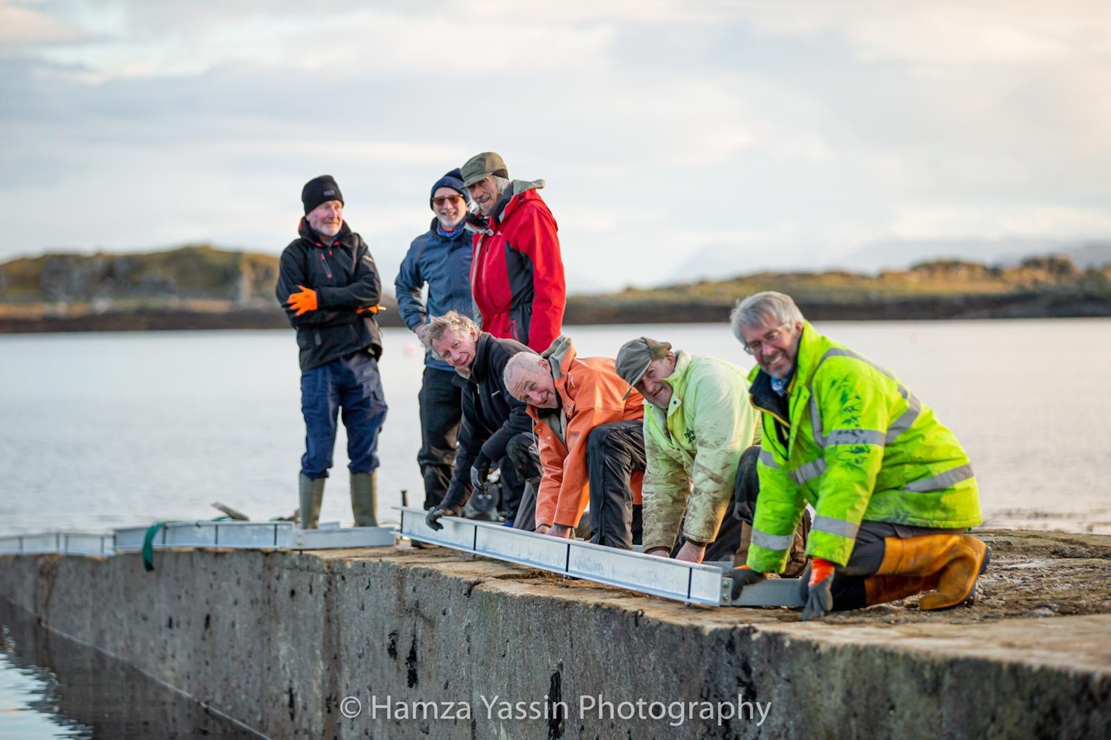 team from the community working on Kilchoan Jetty