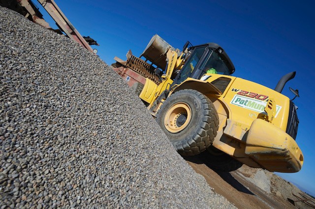 a tractor on a construction site