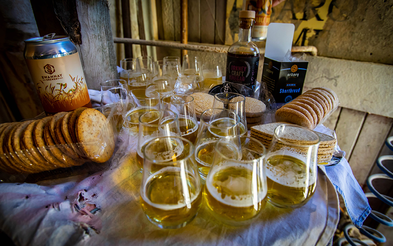 Selection of drinks for group tasting