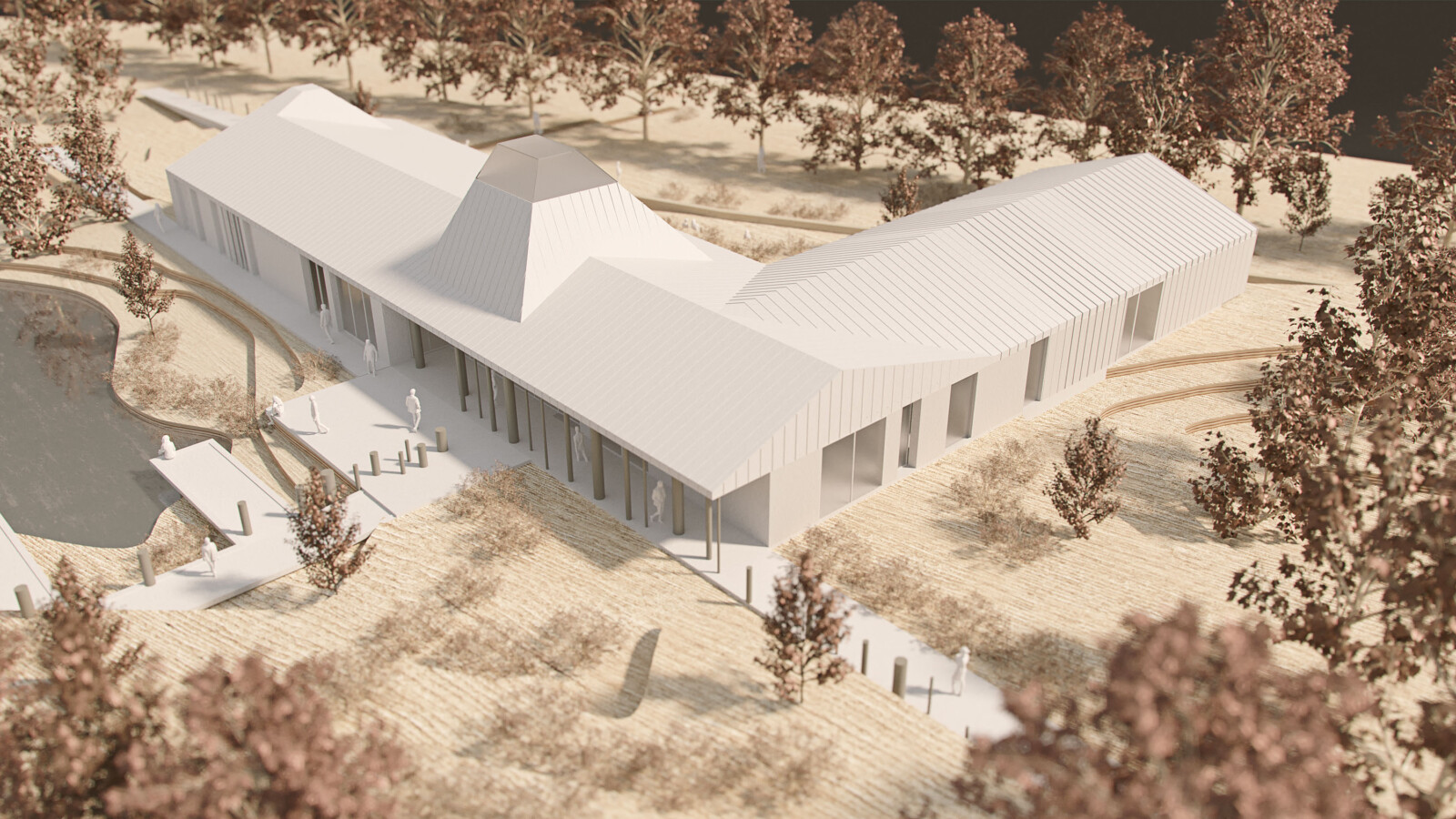 artist impression of rewilding centre